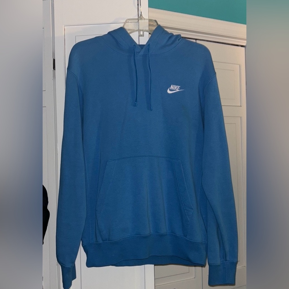 Unisex oversized ocean blue Nike hoodie, size small